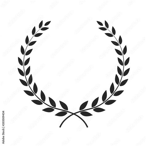 Laurel Wreath Vector Illustration Placed On White Vector De Stock