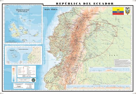 Physical map of Ecuador 2009 - Full size | Gifex