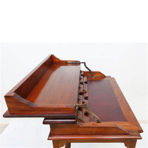 Solid Mahogany Wood Writing Desk Antique Style Guaranteed Against