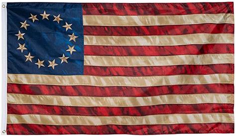 Frf 3x5 Tea Stained American Flag 13 Stars 3 X 5 Outdoor Betsy Ross