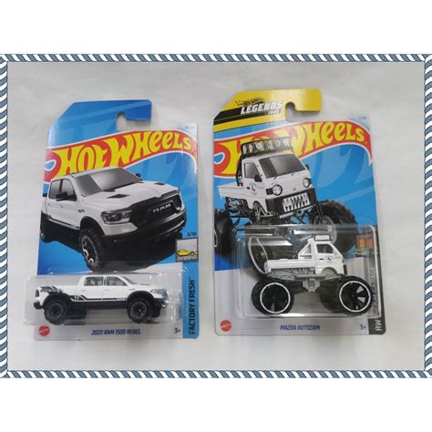 Hot Wheels Car With Card Black White Legends Mazda Autozam Ram Rebel Shopee Philippines
