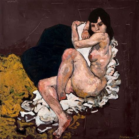 Expressionist Contemporary Nude Woman Schiele Style Oil Painting By Olivier Payeur Artfinder