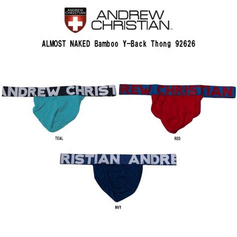 Sale Andrew Christian Almost Naked Bamboo Y Back Thong Au Pay