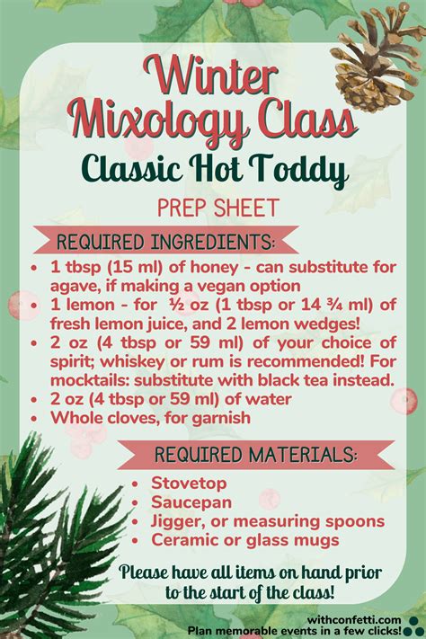 Hot Toddy Recipe Confetti