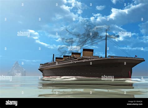 Ship and Iceberg Stock Photo - Alamy