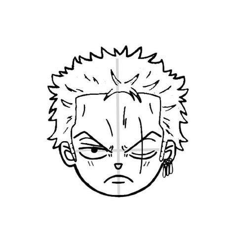 Easy To Draw A Zoro Face So Cute With Step By Step Drawings