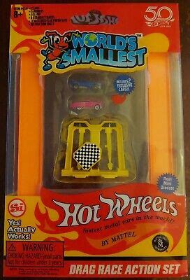 Hot Wheels Th Anniversary World S Smallest Drag Race Action Set EBay