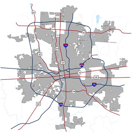 Map Of Columbus Free Printable Maps Maps Of Ohio