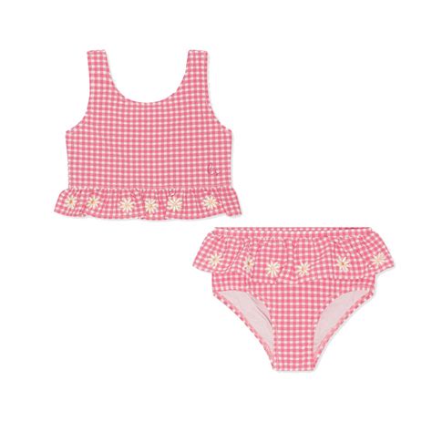 Konges Slojd Soline Bikini Desert Rose Roze Ruitjes Met Madeliefjes Minipop