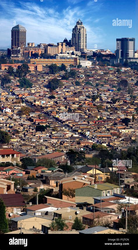 Alexandra township with Sandton skyline Stock Photo, Royalty Free Image ...