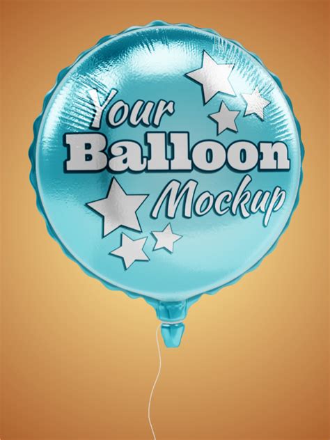 3d Custom Mylar Balloon Customizable Mockup Clipart