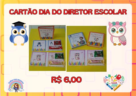 Cartão Dia Do Diretor - 👩🏼‍💼Cartão dia do Diretor Escolar👨🏽‍💼 - Bruna Cristina Piton ...