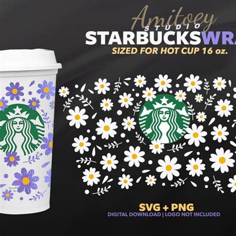 Elf Starbucks Wrap Hot Cup SVG Daisy Svg DIY Grande Oz Etsy