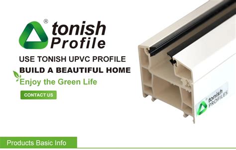 Tonish Iso Certificated 60mm Upvc Profile Window Frame Extrusion Lead