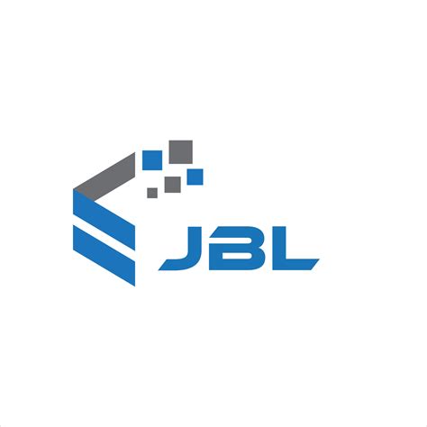 diseño de logotipo de letra jbl sobre fondo blanco. Concepto de