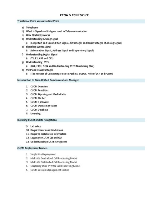 Ccna Collaboration Syllabus Pdf Session Initiation Protocol