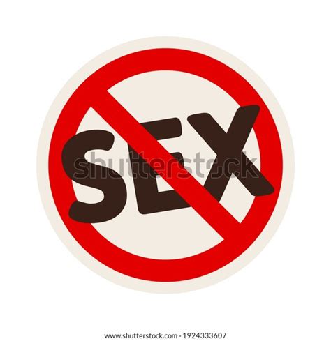 No Sex Sign Isolated On White Stock Vector Royalty Free Shutterstock
