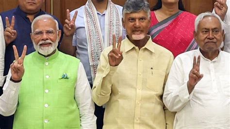 Modi Gets Written Support From Nitish Kumar Chandrababu Naidu To Form