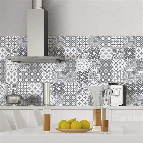 Stickers Muraux Cuisine Sticker Mural Carreaux De Ciment Adh Sif