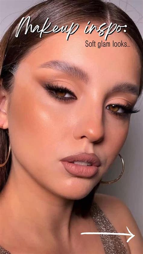 Soft Glam Makeup Look Eyeshadow Everyday Skincare Nude Lip Natural Glow Lip Gloss Bronze