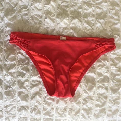 Brand New Bright Orange Pink Coral Bikini Bottoms Depop