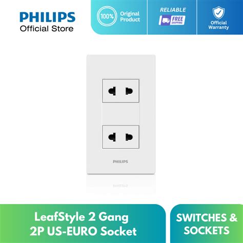 Philips Leafstyle Us Euro Socket Single Shopee Philippines