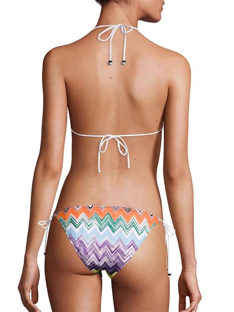 Missoni String Bikini Top In Blue Lyst