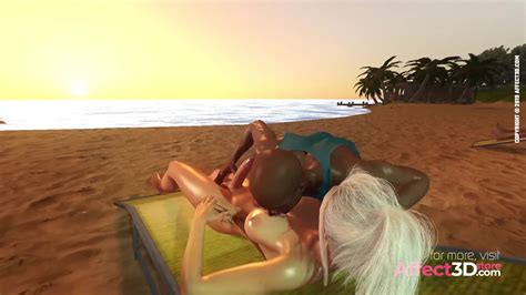 Big Tits Futanari Babe Fucking A Black Guy On A Beach In A D Animation