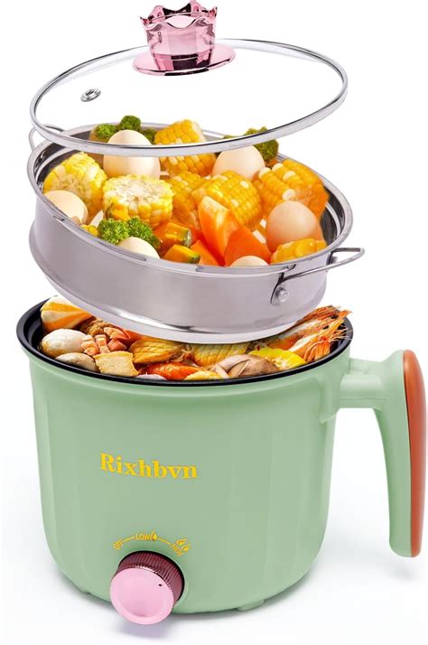 Amazon Hot Pot Electric Ramen Cooker YOOLYQI 1 5 L Portable Lazy Pot Dual Power