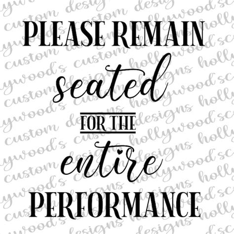 Please Remain Seated Bathroom Sign Etsy