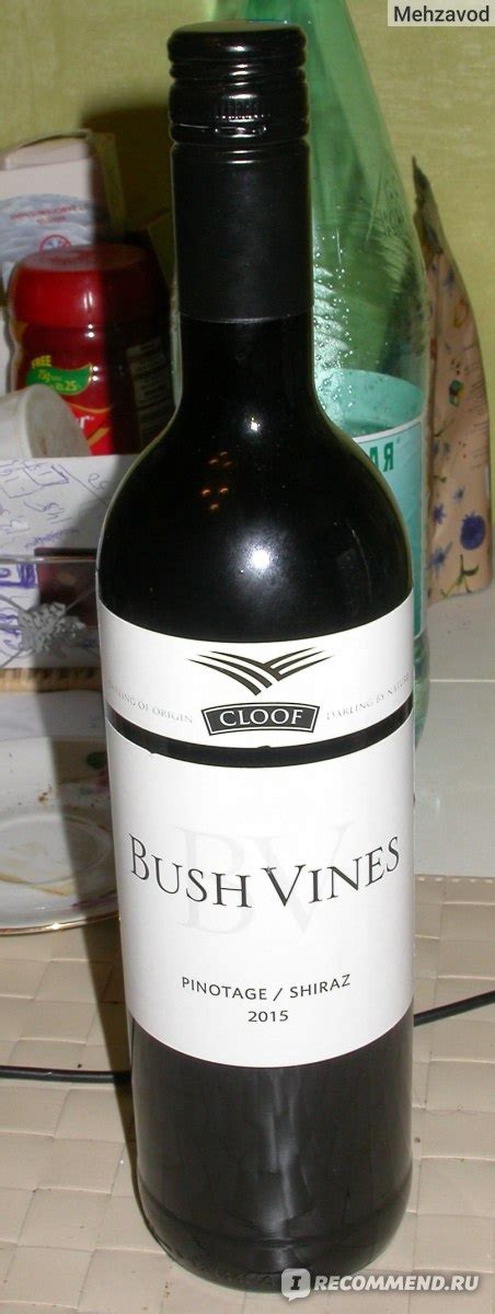 Вино красное сухое Cloof Bush Vines Pinotage-Shiraz 2015 ...