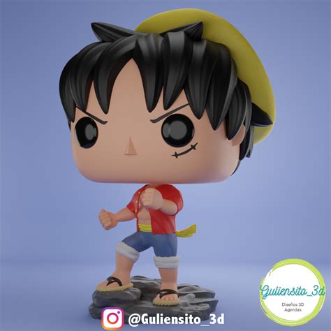 STL Datei Luffy Einteiler Funko 3D Druckbare Vorlage Zum