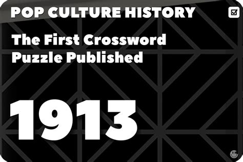 The First Crossword Puzzle is Published