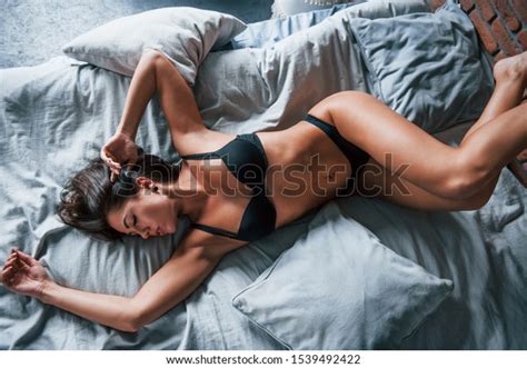 Top View Beautiful Sexy Brunette Woman Stock Photo 1539492422 Shutterstock