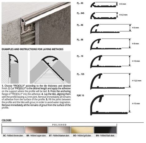Profil Capat Profil Colt Din Aluminiu Pentru Ceramica Subtire Projolly