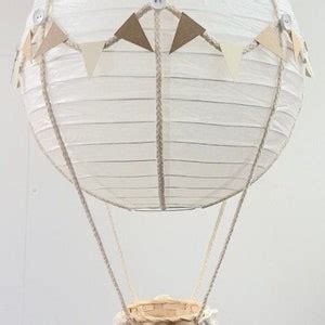 Neutral Themed Hot Air Balloon Nursery Light Shade Etsy
