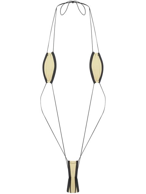 Iefiel Women S Extreme Mini Sling Lingerie Micro Bikini Set Halter Swimsuit Bodysuit With Ties