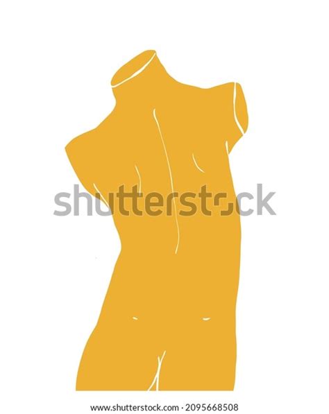 Matisse Style Handdrawn Naked Female Body Stock Vector Royalty Free