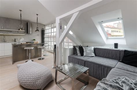 A Renovated Attic Apartment In Prague