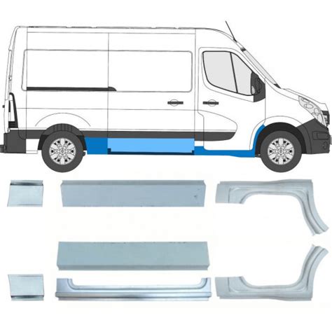 Renault Master Vorne Mittels Ule Seitenleiste Heckleuchte