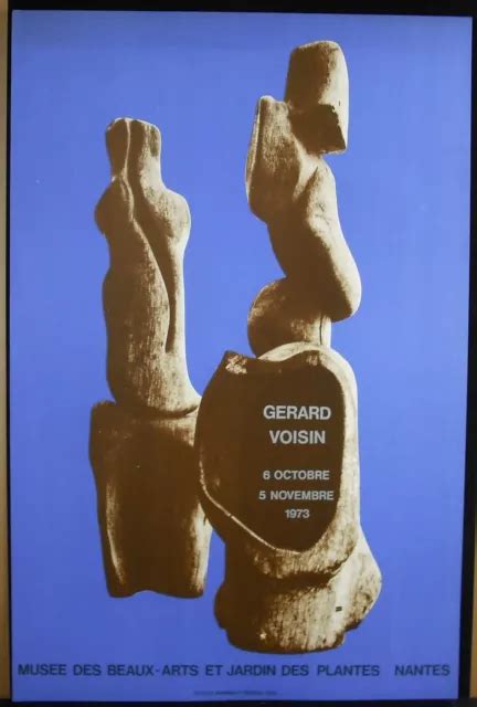 AFFICHE EXPOSITION GÉRARD Voisin 1973 Musée des beaux arts Nantes