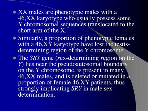 Ppt The Sex Chromosomes And Their Abnormalities Powerpoint Presentation Id