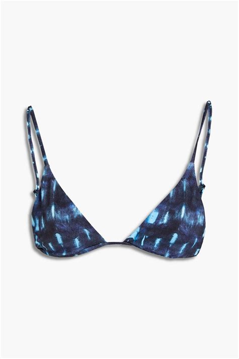 Onia Remi Printed Triangle Bikini Top The Outnet