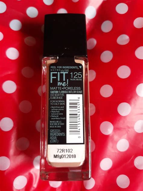 Maybelline Fit Me Matte Poreless Foundation Nude Beige Beauty Personal Care Face