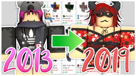 My Roblox Avatar Evolution 2013 2019 Youtube