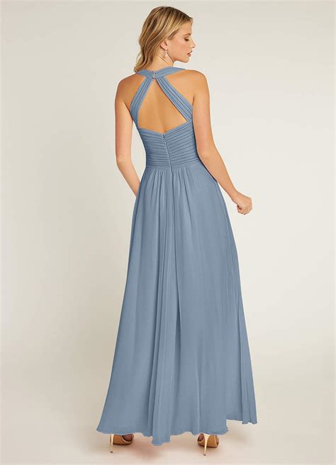 Dusty Blue Azazie Claudia Bridesmaid Dresses Azazie