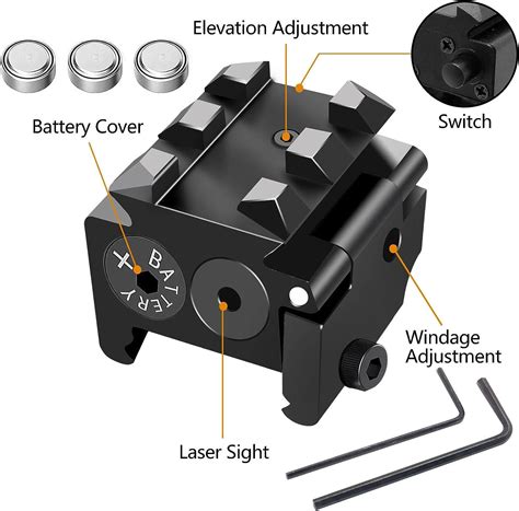 Nihowban Pistol Laser Sight Rifle Laser Sight Mini Red Laser Red Dot Gun Sight With Rail Mount