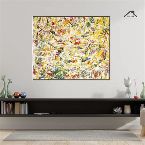 Ripley Cuadro En Oleo Ukhome Abstracto Manchas En Amarillo X Cm