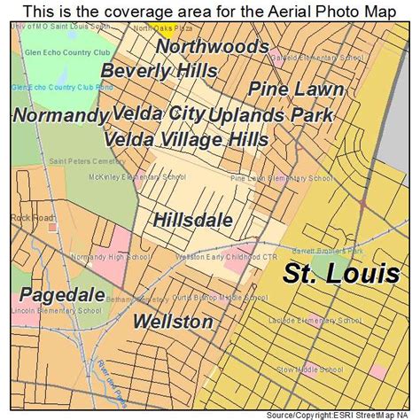 Aerial Photography Map Of Hillsdale Mo Missouri