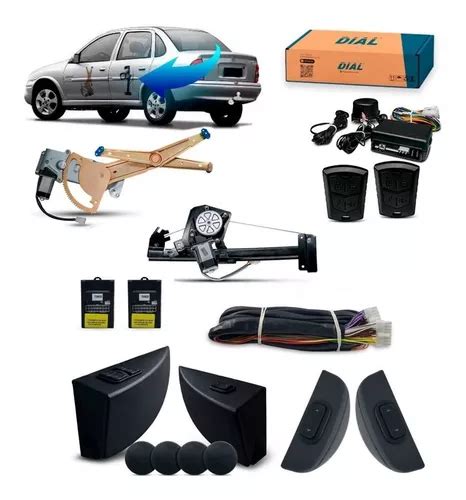 Kit Vidro El Trico Classic Completo Trava Alarme Positron